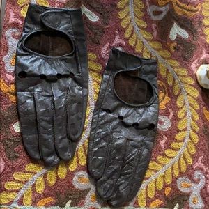 Genuine leather gloves Vintage style